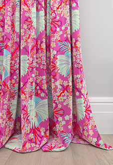Faded Glamour, Fairground Pink - Made To Measure Curtains